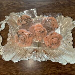 McIntosh Apple & Rose handmade soap with dried rose petals